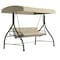 Flash Furniture Tan 3-Seater Convertible Canopy Patio Swing/Bed TLH-007-TAN-GG - alternate 3
